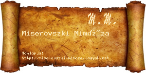 Miserovszki Mimóza névjegykártya